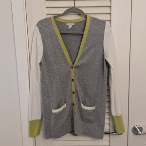 Caslon Color Block Cardigan, M